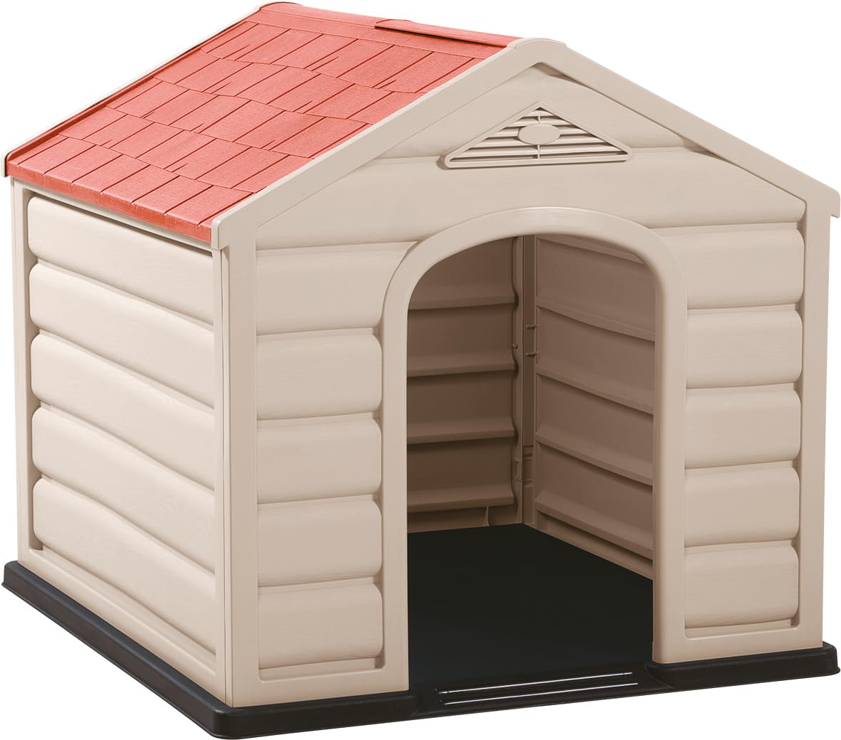 KG KITGARDEN, Caseta de jardín para perro mediano/pequeño, Beige/Terracota, Kennel Small, 61 x 68 x 59 cm