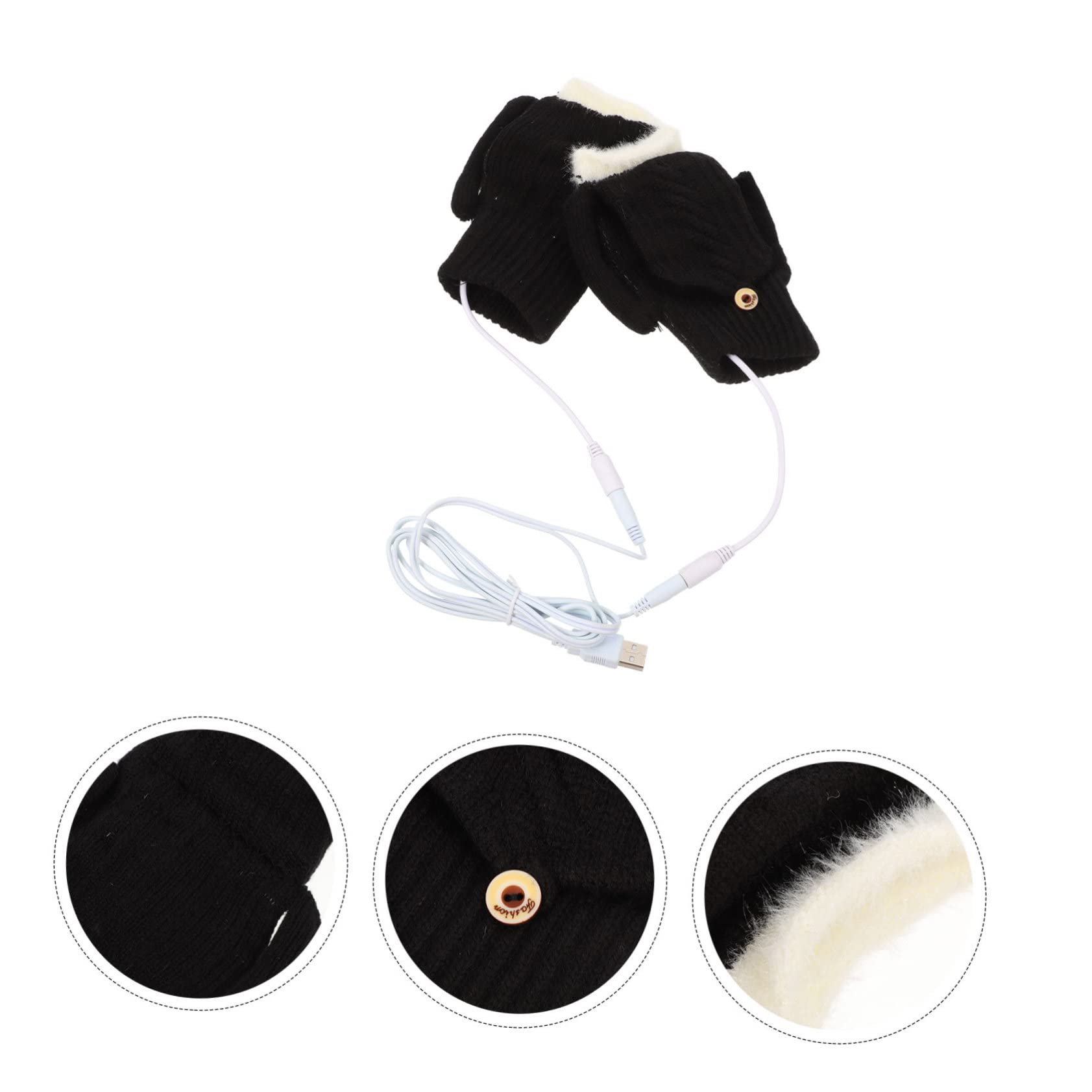 BESPORTBLE 2juegos Guantes Térmicos Calentados Usb Para Invierno Guantes Portátiles De Calor Manoplas Aislantes Para Actividades Al Aire Perfectos Para Esquí y Senderismo