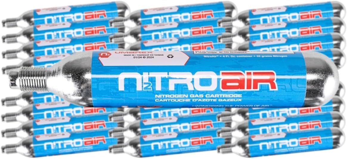 Umarex NitroAir Prefilled Nitrogen Cartridges for N2-Powered Airguns, Pack of 24