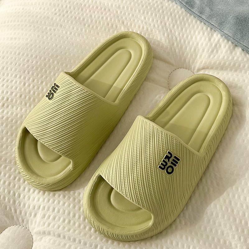 Bathroom Slippers for Men Women,Shower Shoes Thickened,Slippers Indoor Home Beach Non Slip Anti-Slip Quick Drying Pool Slides,Green