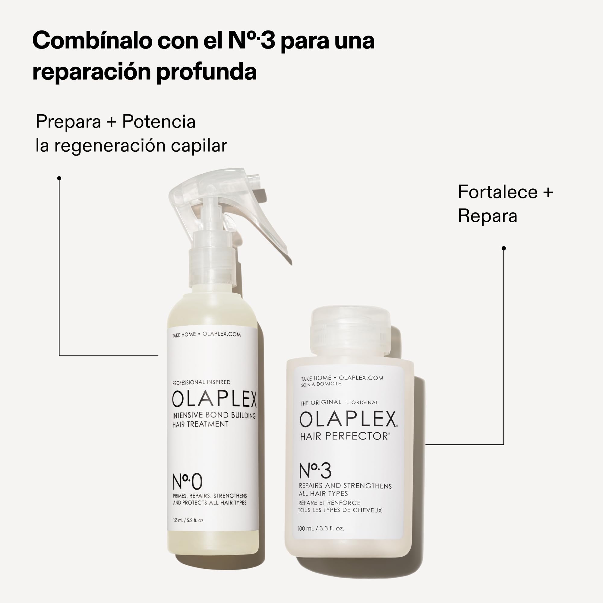 Olaplex No 0 Tratamiento Intensivo Para El Cabello, Repara, Protege y Fortalece, Para Todo Tipo de Cabello, Sin Sulfatos Ni Parabenos, 155ml