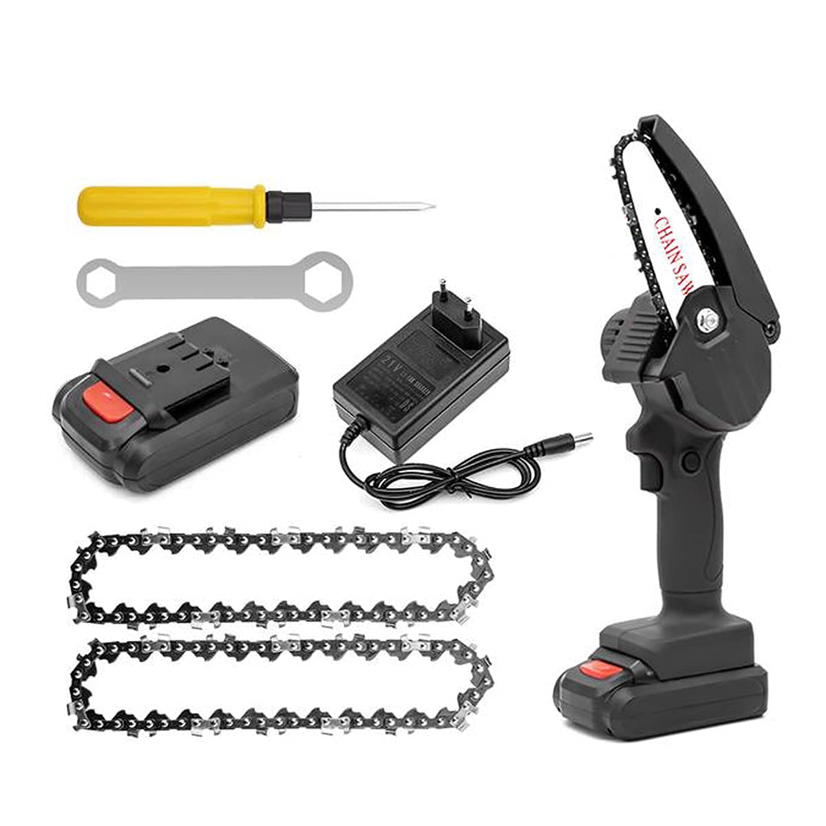 Mini Chainsaw Cordless Electric Chainsaw Mini Cordless Chainsaw 24V Electric Chain Saw With 2Pcs Batteries & Chain Hand-held Protable Mini Chain Saw For Gardening Wood Cutting Tree Pruning