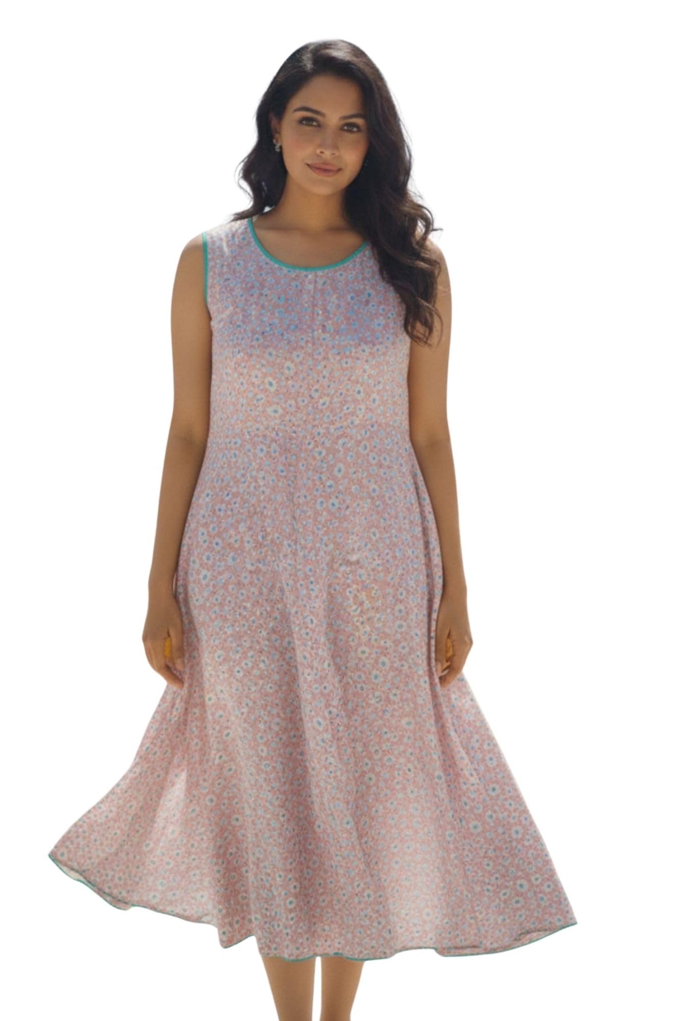 momzjoy Baby Pink Floral Maternity & Nursing Dress-picture-40