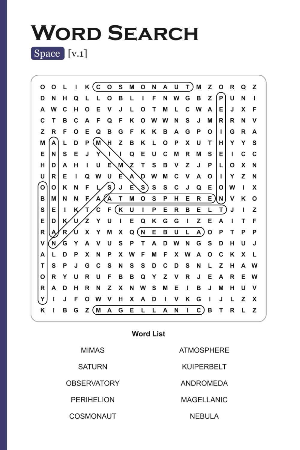 Word Search: Space [v.1]