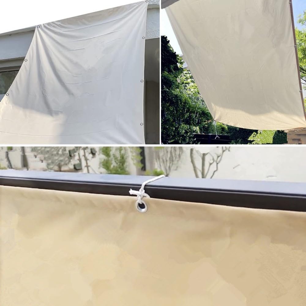 Amazon.de: Sonnensegel 2x4m Wasserdicht, Sonnensegel Rechteckig mit sen,  Sonnenschutz Balkon Sonnensegel Terrasse Ohne Bohren, Segeltuch fr  Terrasse Garten UV Schutz, Schwer, Dunkelgrau