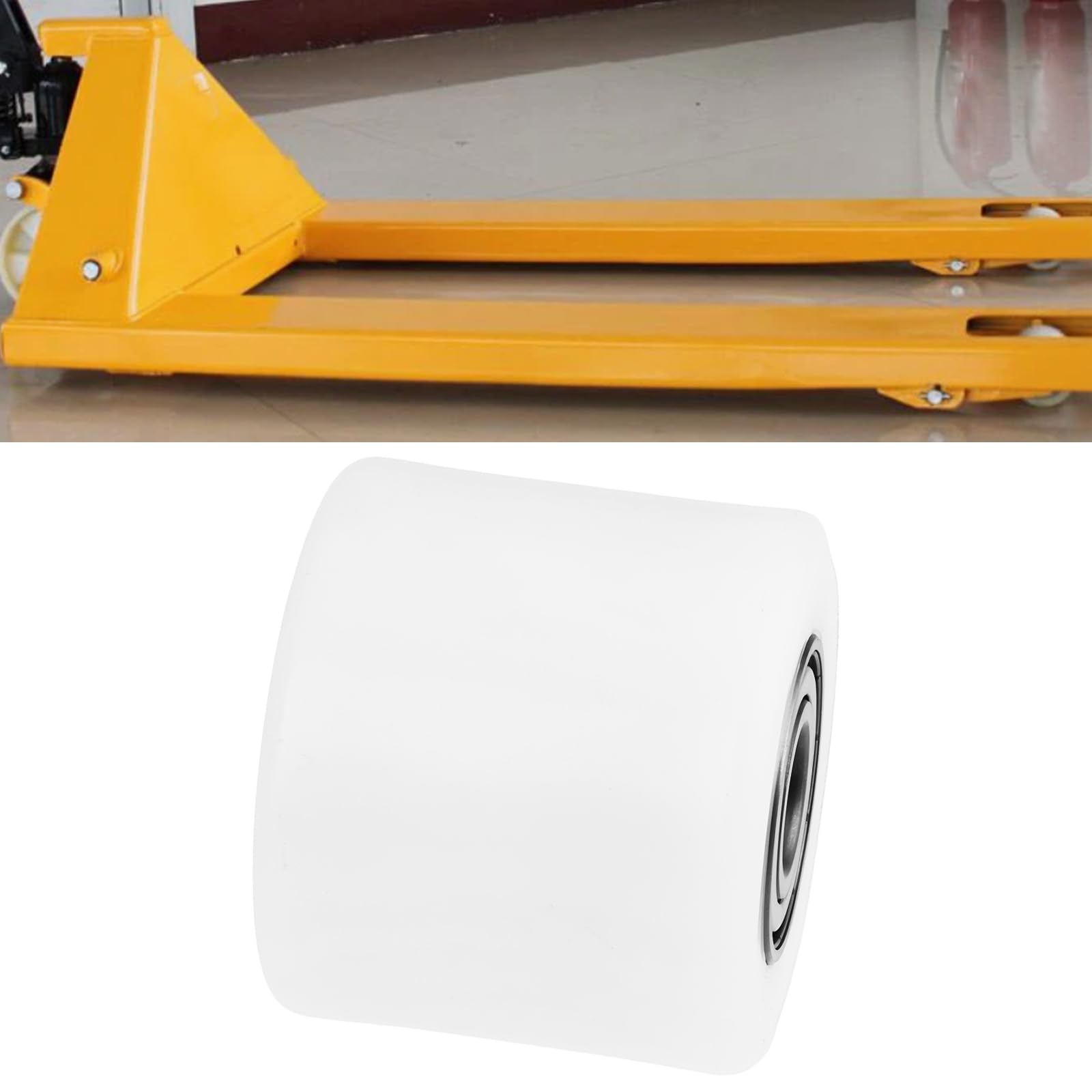 ECSiNG Roulement à Rouleaux en Nylon pour Transpalette 80 X 70 Mm Alésage de 20 Mm pour Transpalettes à Double Rouleaux