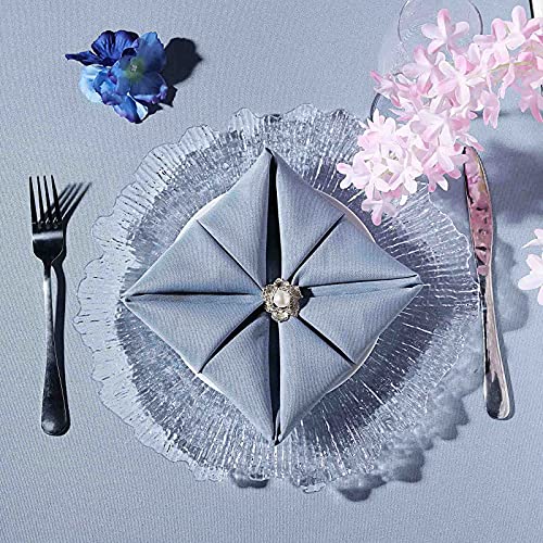 Pack de 6 platos redondos transparentes de acrílico 13 pulgadas miniatura 3