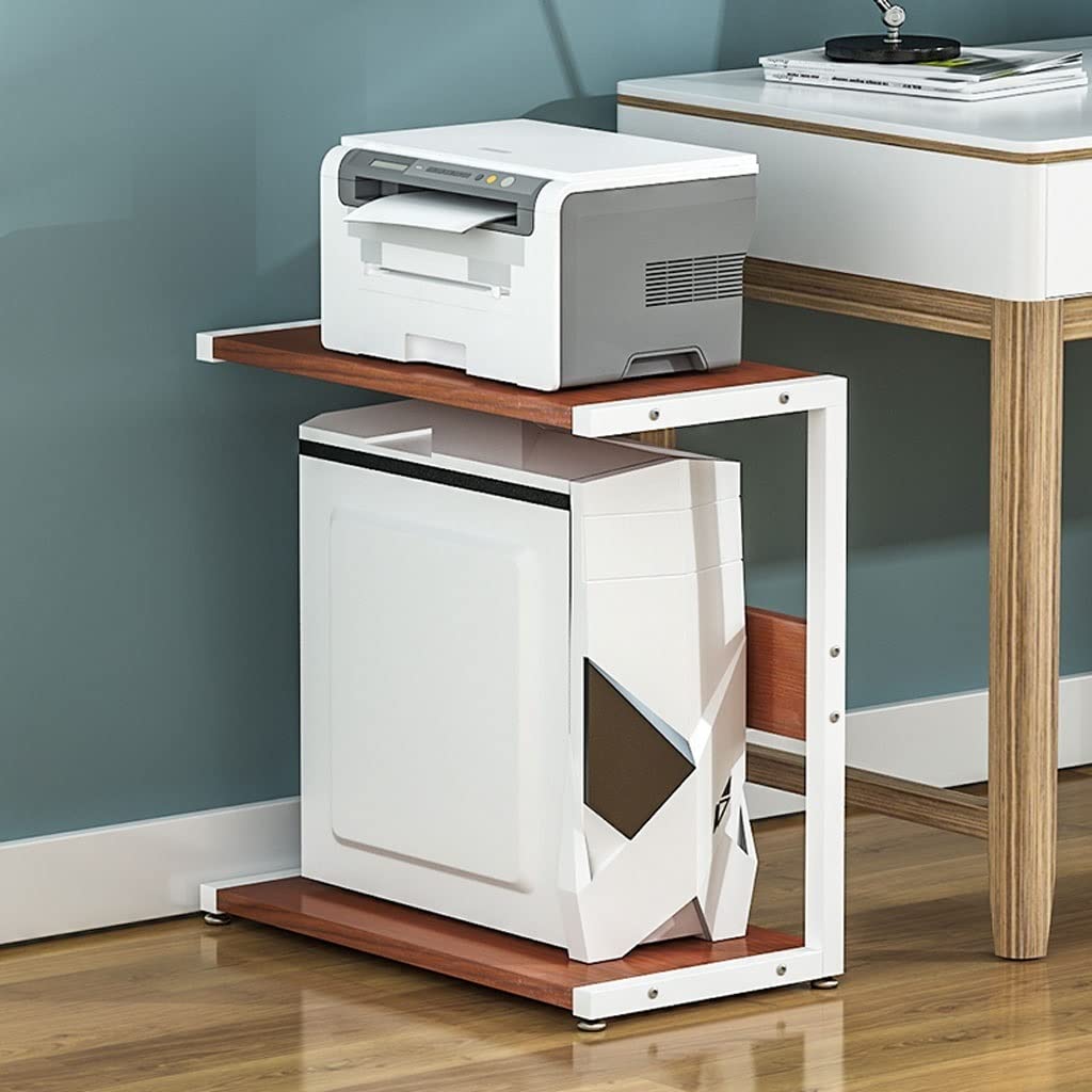 Mueble Impresora Host de computadora Multicapa UPC Gracket Rack Impresora Simple Debajo la Rejilla Mesa Desktop Escritorio Almacenamiento Cajonera Escritorio(24cm)