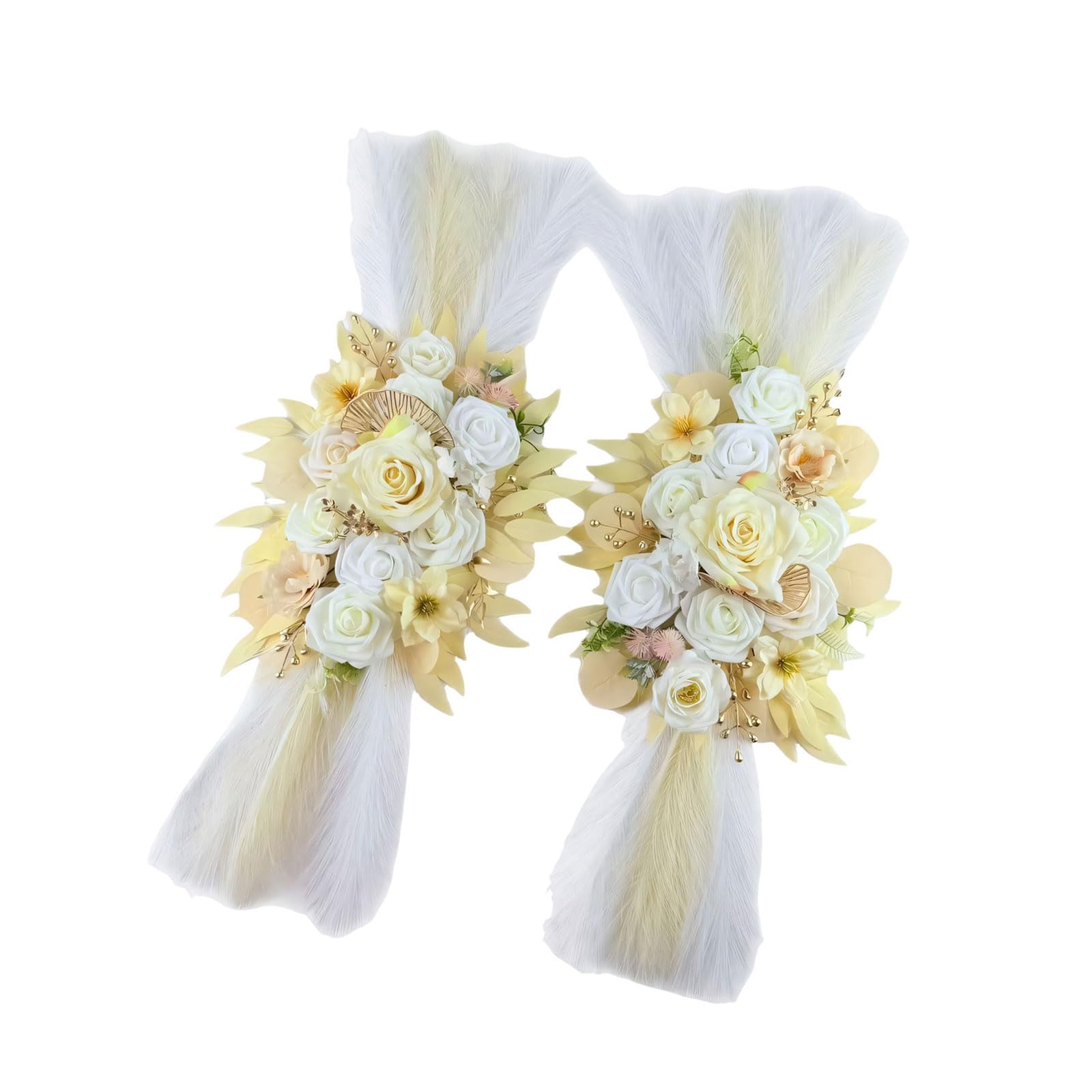 Msioytog Premium Artificial Flower Arched Perfect for Garden Weddings and Event Decorations Baby Showers Ceremony Garlands Blossomy Wedding Background