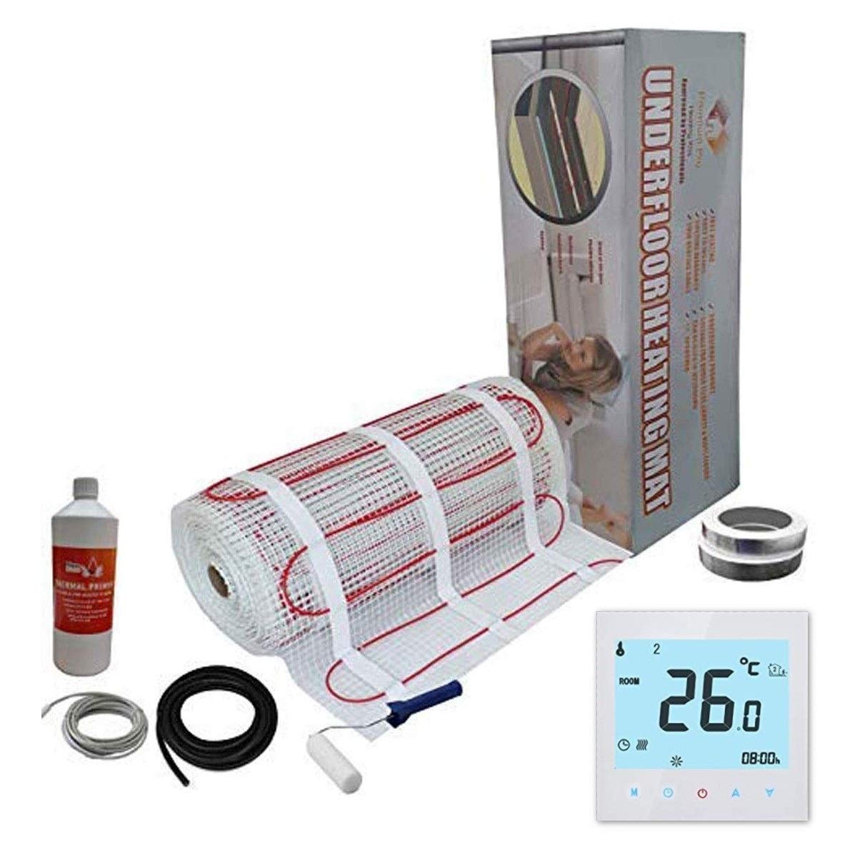 Nassboards White Wifi Thermostat Electric Underfloor Pro Elite Heating Kit 150W - 24.0M2