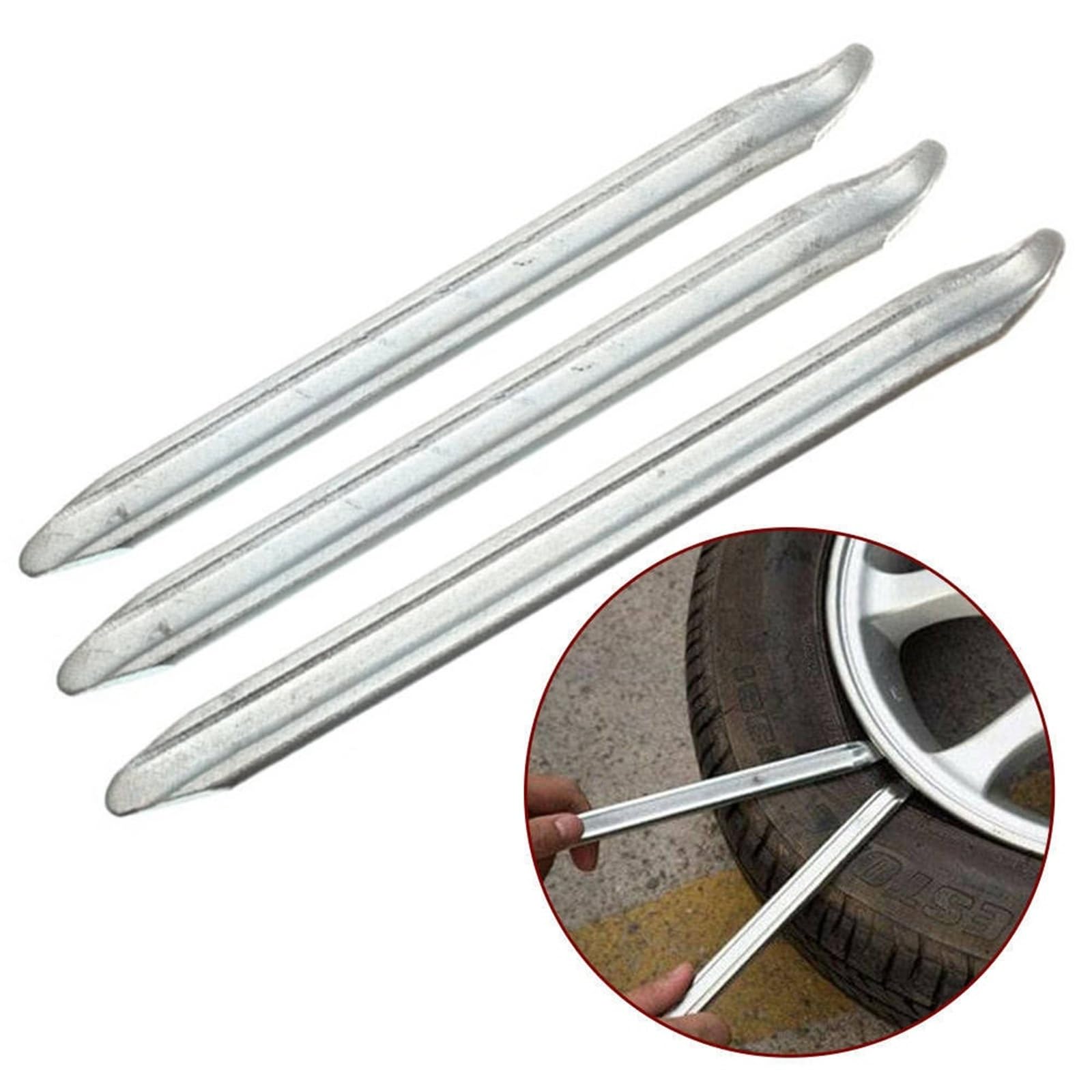 Fahrradreifenheber Multifunktionales Reifenwechselwerkzeug | 27 cm Fahrrad-Hebel-Set, gebogener Stahl, Reifen, Eisen, Hebelstange, Reparatur