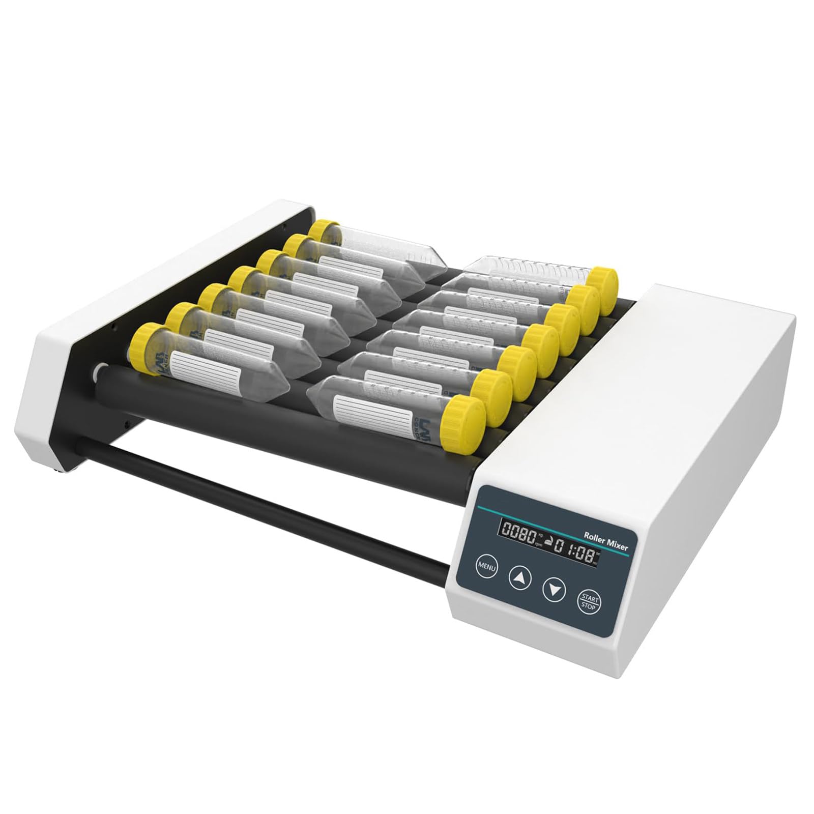 Mezclador de Vaso de Laboratorio con Pantalla LCD, Velocidad Ajustable de 20 a 80 RPM, oscilante y Giratorio, Dos Modos de temporización para Tubos de centrífuga de 6 a 34 mm, 6Pro (6Pro) (8