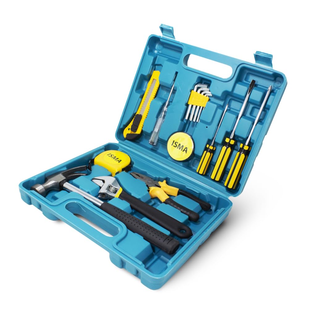 Werkzeugkoffer gefüllt profi, Meister werkzeugkoffer, Werkzeugkasten gefüllt,16-teilig, Robust und hochwertig, Feinmechaniker werkzeug set, Werkzeugbox gefüllt