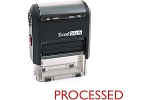 Self Inking Processed Rubber Stamp - Red - A1539