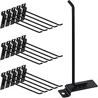 Vista 9 de Swpeet Kit surtido de 20 ganchos de pared resistentes de 2 pulgadas, accesorios Slatwall, ganchos para panel de pizarra, organización de garaje