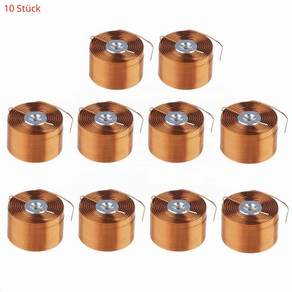 Magnetschwebespule Kupferspule für elektromagnetische Induktion, Experimentierspule, 19 x 12 mm, 5/10 Stück (10 Stück)