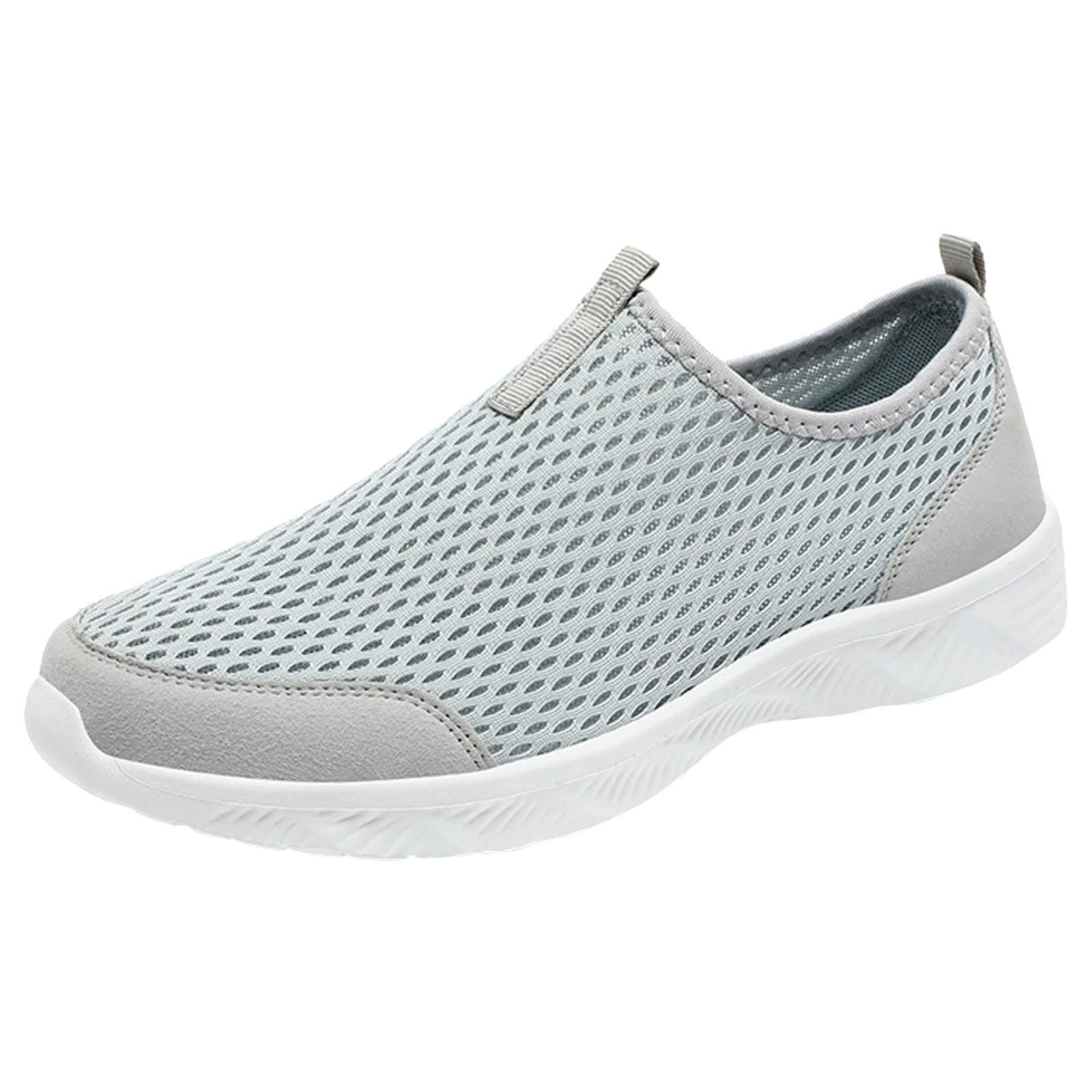 Slip on Walking Shoes for Men Comfort Memory Foam Breathable Lightweight Fashion Sneakers Non Slip Arch Support Cushioning