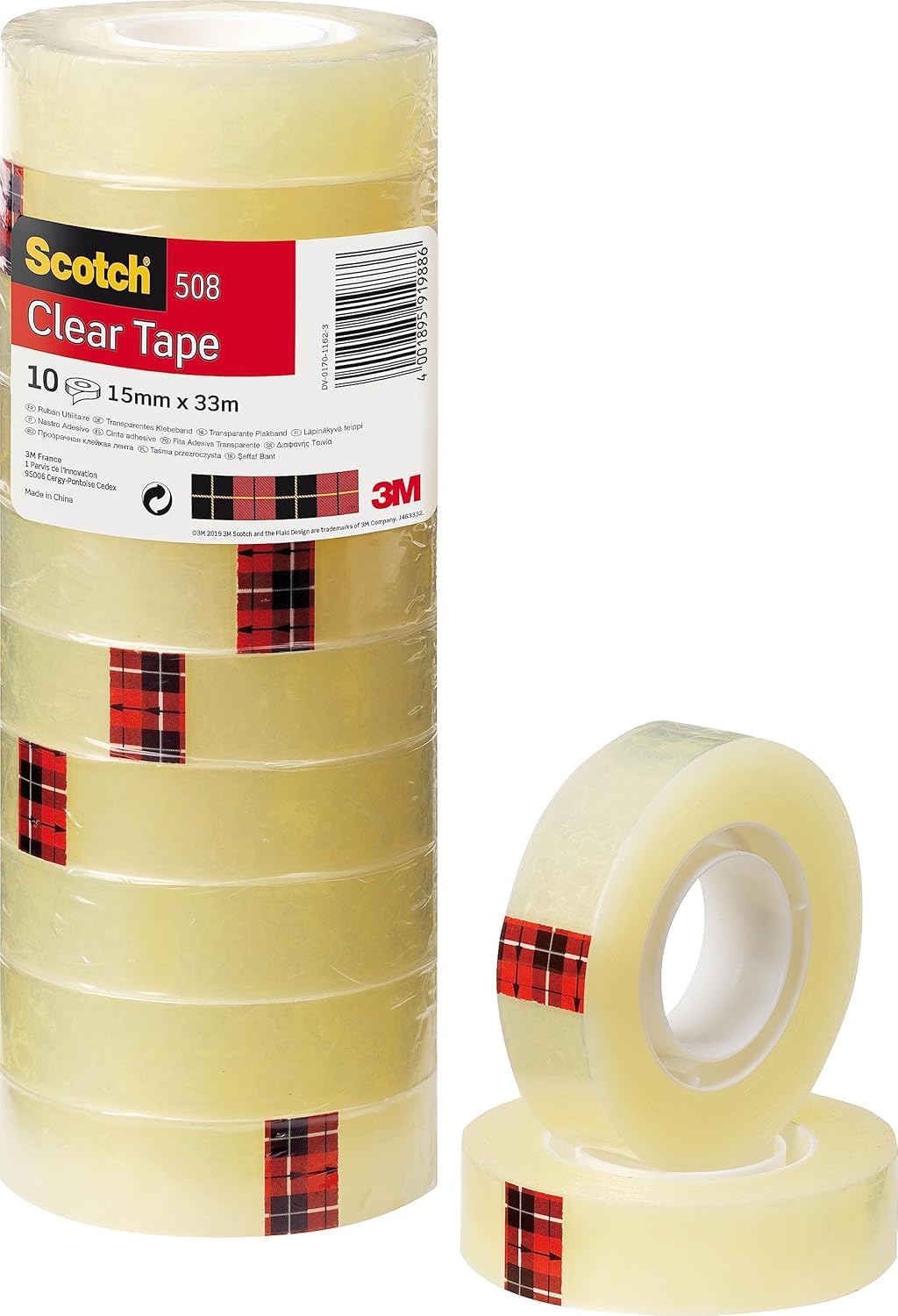 Scotch Nastro Adesivo Trasparente Multiuso, Confezione Multipla - 8