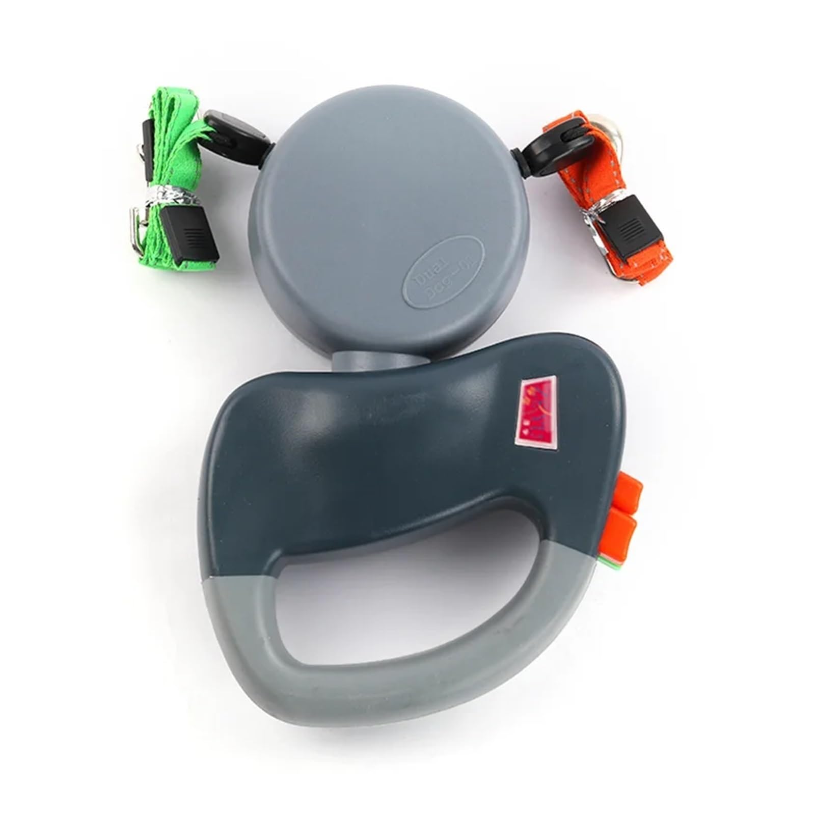 3M pet Double-Ended Leash Automatic one-to-Two Double-Ended Dog Leash for Two Dogs, 360° Swivel Tangle-Free, with Soft Handle, Shock-Absorbing Elasticated Reflective Heavy-Duty 2 Dog Leash (Gray)