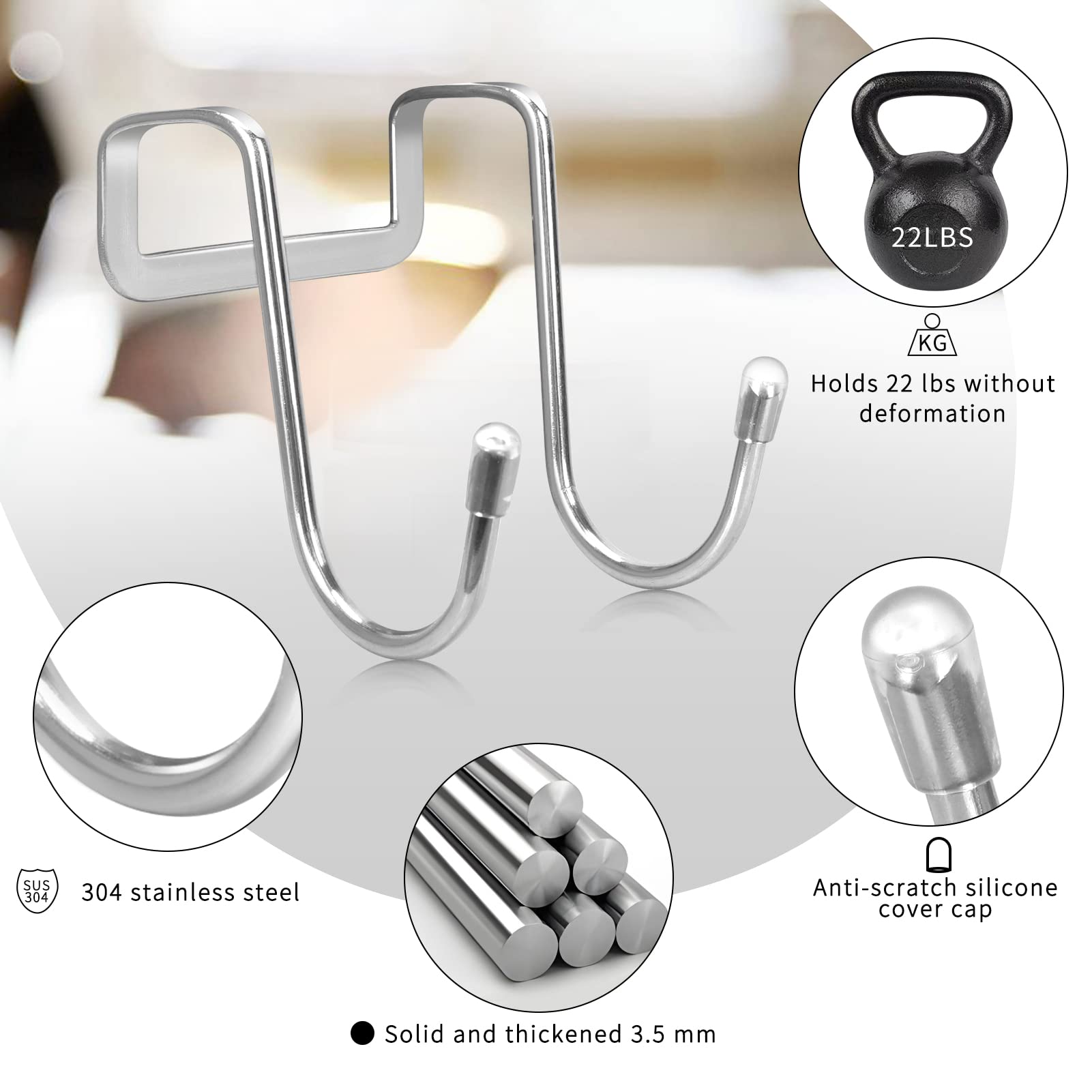 S字フック 変形S字フック 中 5.3cm 4P 084104