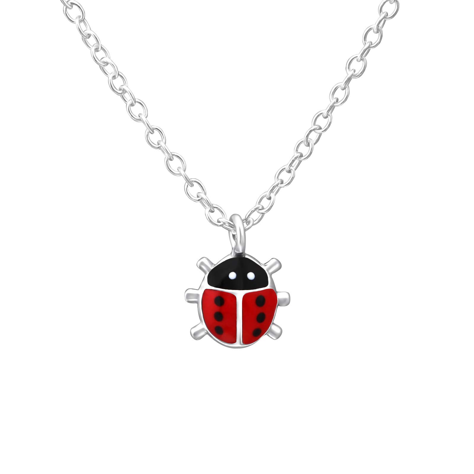 Bungsa Marienkäfer Kinder-Kette aus .925 Sterling Silver Silber