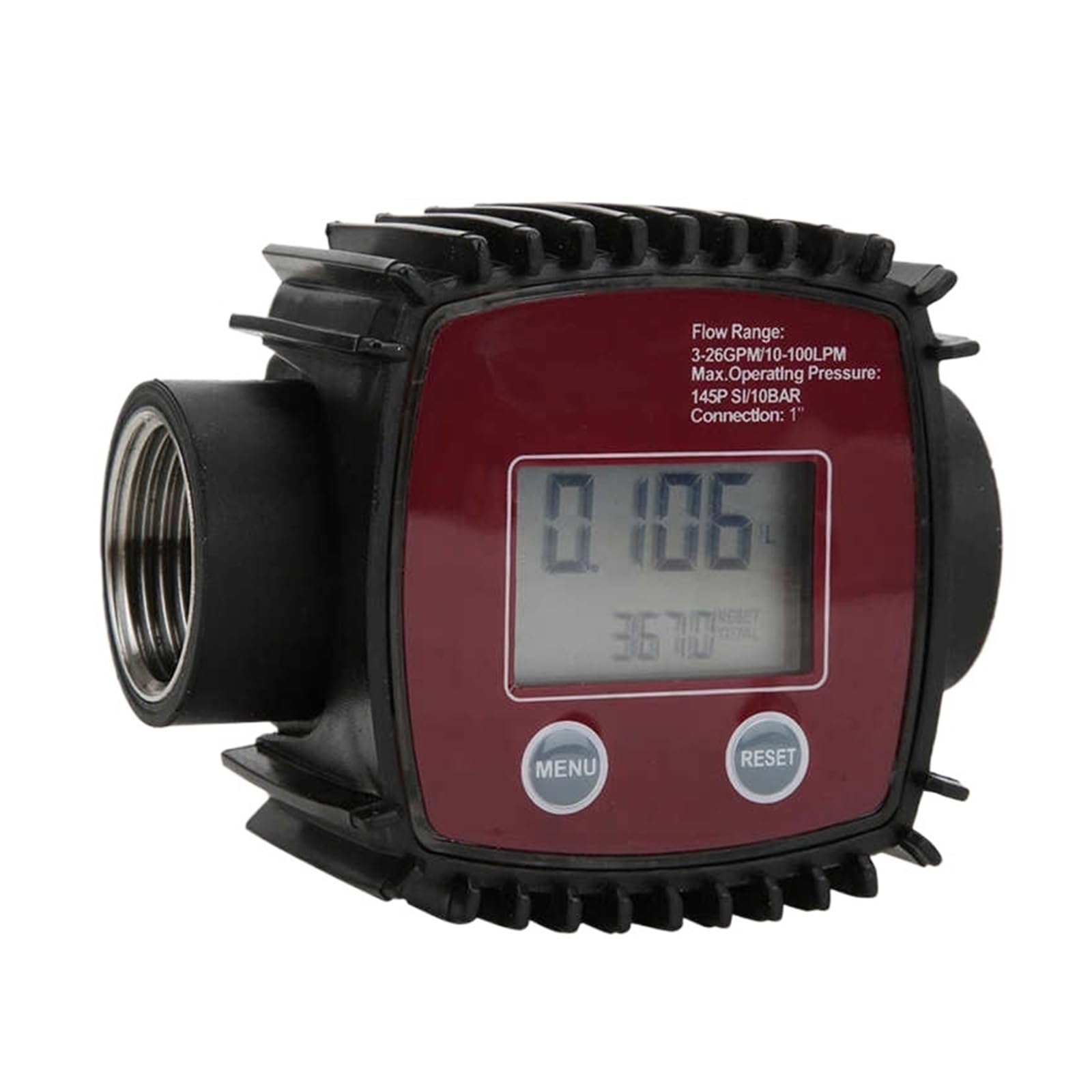 Flow Sensor Meter Digital Pipeline Water Flow Flowmeter K25 1in Female Thread Flowmeter Digital Display Water Liquid Sensor 10 To100L/MIN Water Sensor