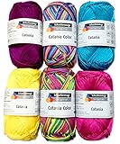 6x50g Schachenmayr 4X Catania und 2X Catania Color Set 3, 6x50 Gr, 100% Baumwolle inkl.
