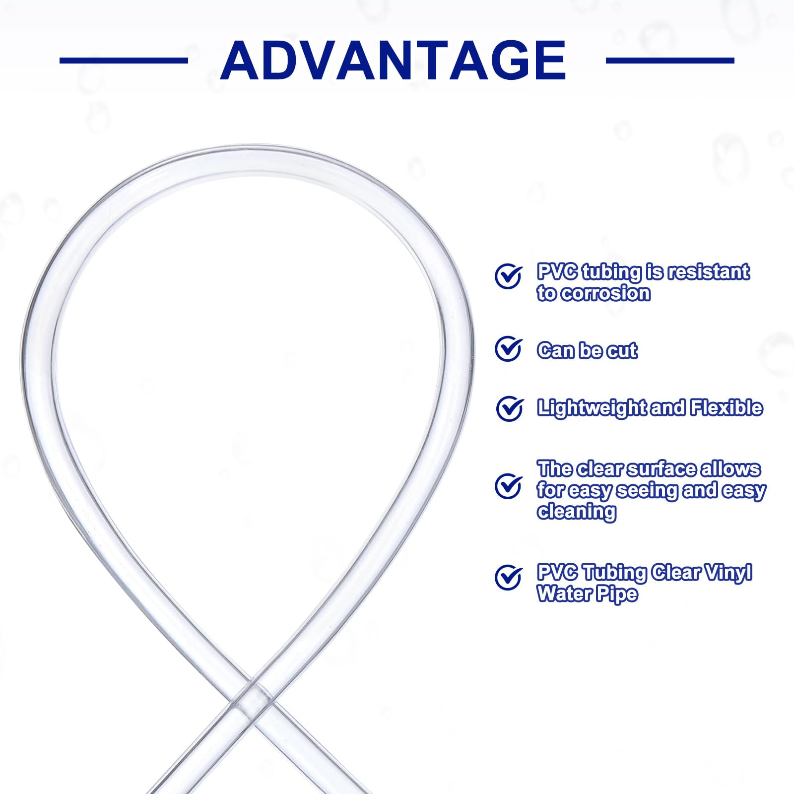 QUARKZMAN Pvc-slang, 22 mm ID x 26 mm OD, 3 meter lange heldere waterbuis, lichte flexibele kunststof waterbuis voor aquaponica, luchtslang, irrigatie