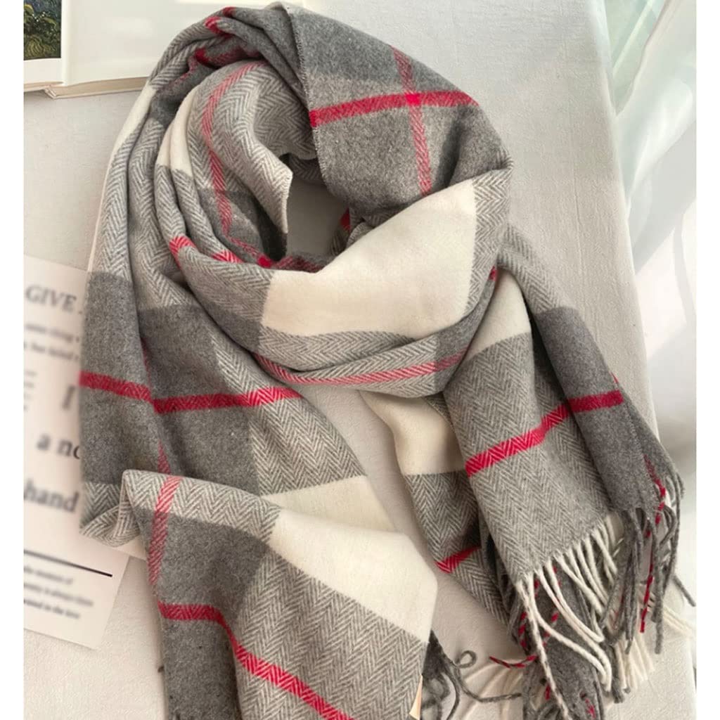 Sciarpa Sciarpa in misto in lana Sciarpa di lusso a striscia di lusso striscia inverno inverno caldo donne sciarpe lungo femmina sciarpe maschile scialle nappa scialle e avvolgi Scialle