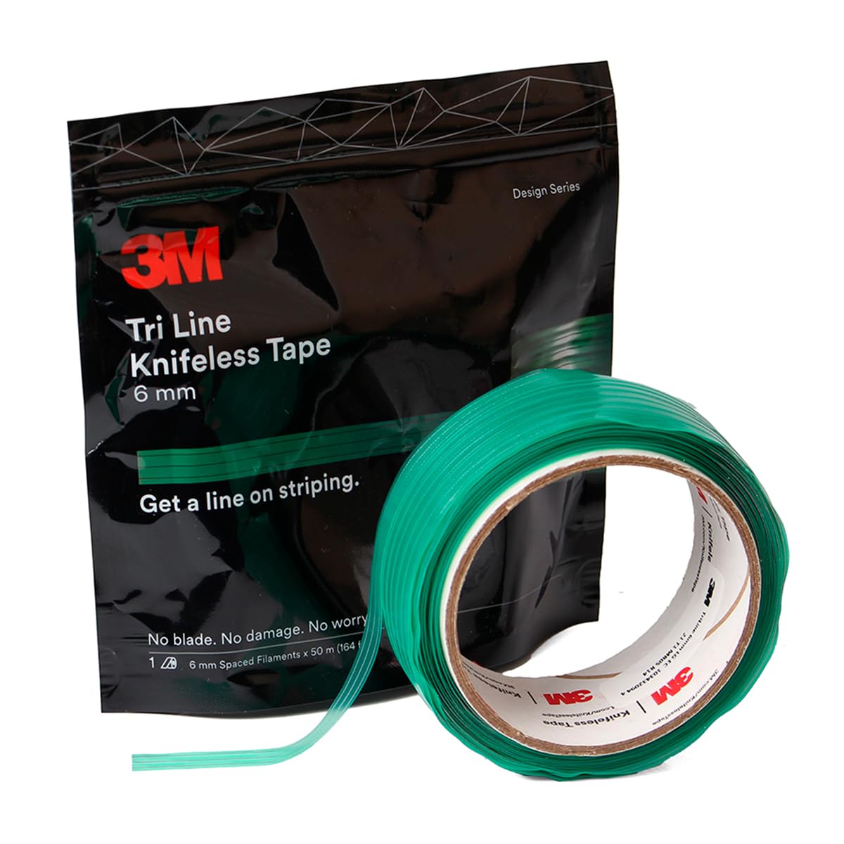 3M | Knifeless Tape, Schneideband für Details, Wrapping, Tri Line Tape 6 mm x 50 m, Schneidedraht zum präzisen Schneiden von Folien, ohne Klingen