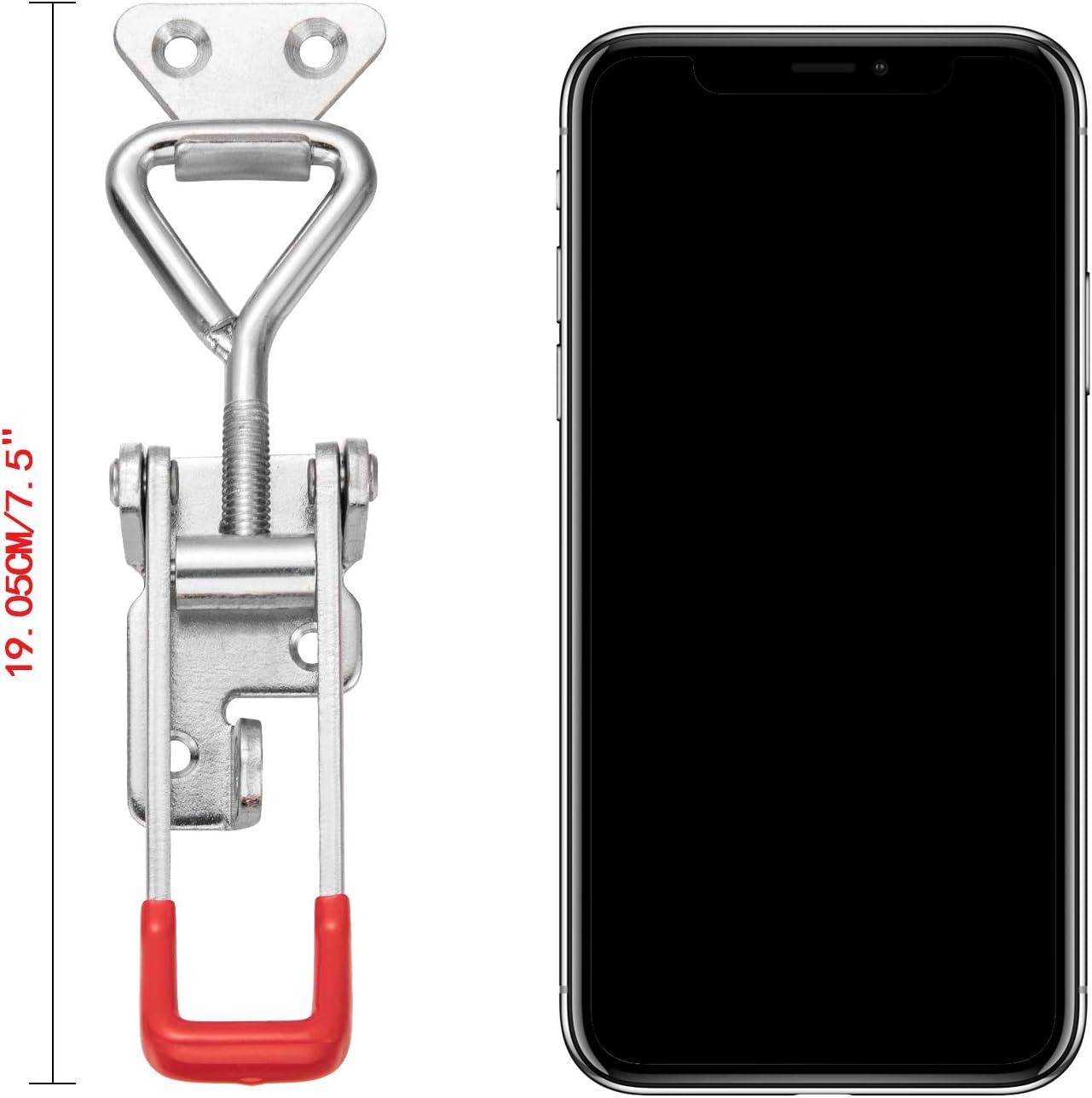 Accessbuy Heavy Duty Adjustable Toggle Latch Clamp 4003 Style,1320Lbs Holding Capacity, Large Hasp Clamp For Smoker,ToolBox Case,Industrial EquiIpment and More (7.5inch)