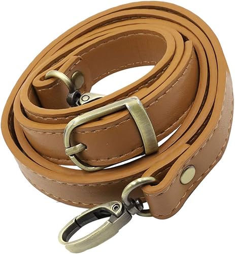 Miniatura 9 de EXCEART Correa de hombro acolchada ajustable de cuero de vaca con ganchos giratorios de metal para mensajero portátil cámara bolsa de lona 47.2 in