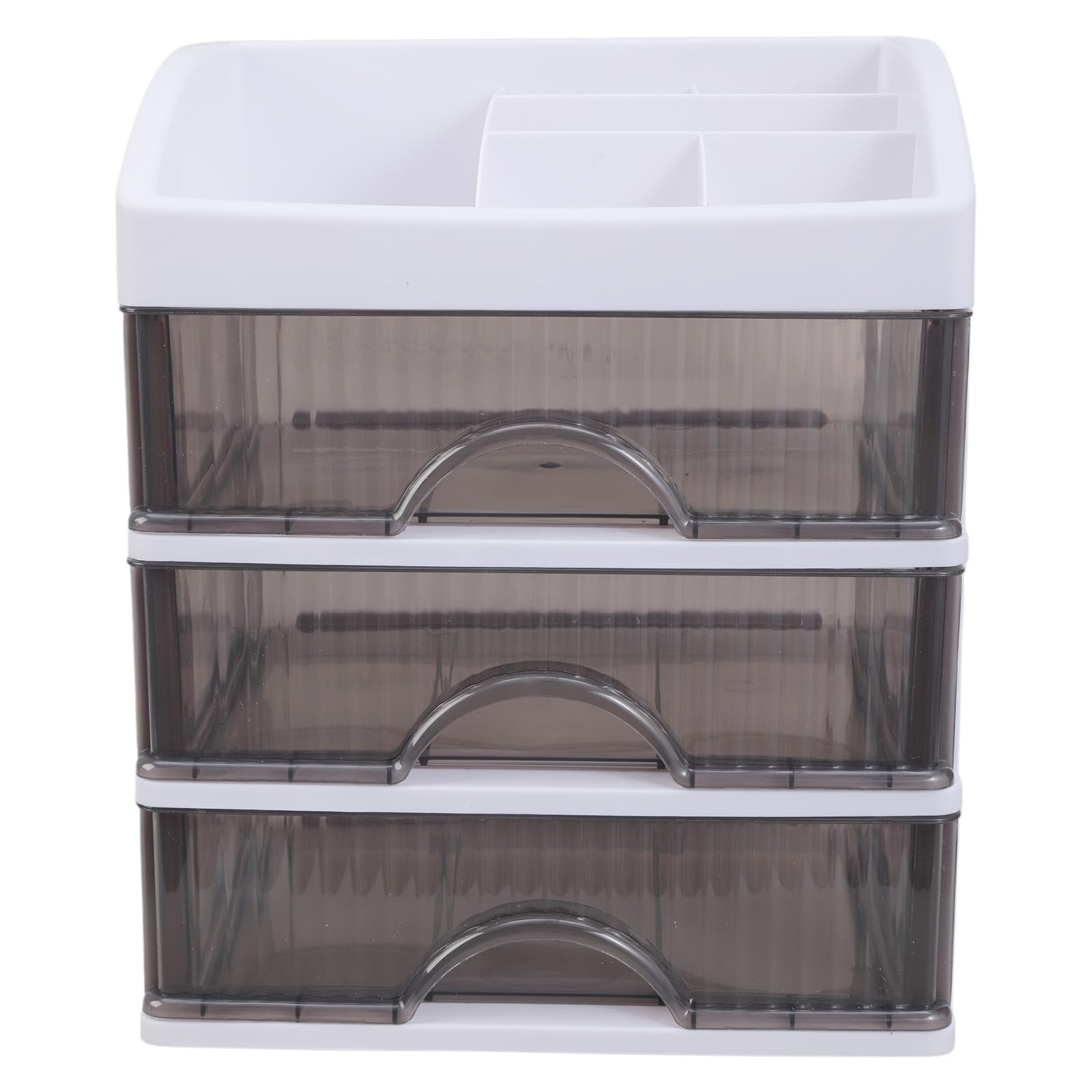 Tsophreniq White Multipurpose Desktop Storage Case With Smooth Sliding Drawers For Supplies And Documents Storage Household Use Multilayer Box
