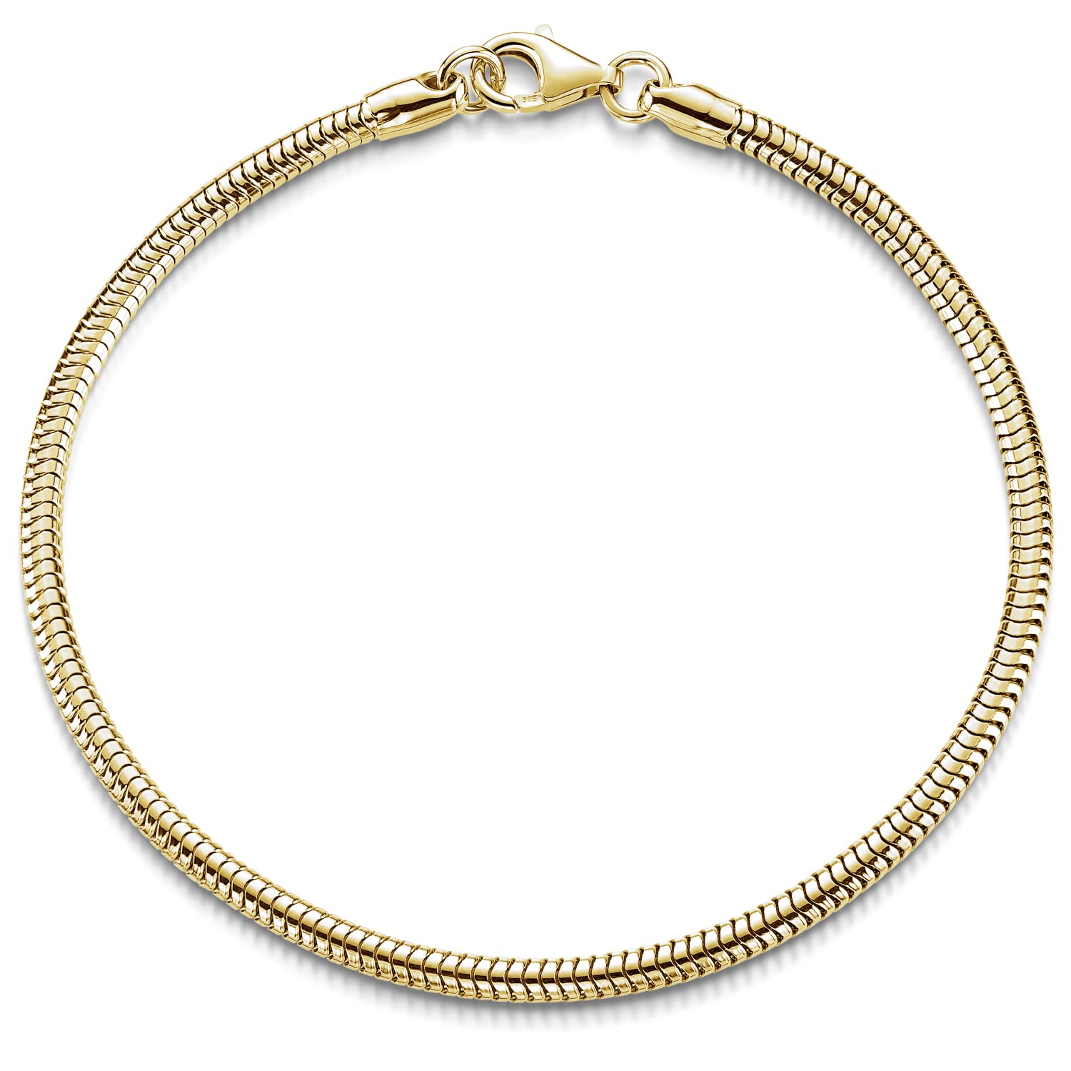Materia Armband Damen Schlangenkette Gold 3mm SA-143