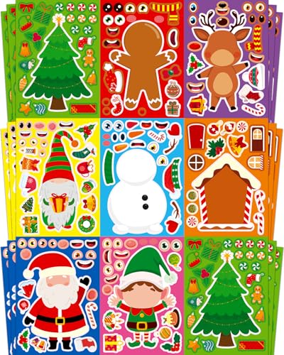 SmilinFit Christmas Stickers, Toddlers Stocking Stuffers for Kids, DIY...