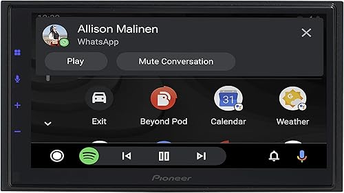 Pioneer DMH-WC5700NEX - Estéreo de automóvil de 6.8 pulgadas, receptor multimedia con Apple CarPlay inalámbrico o con cable, Android Auto, manos
