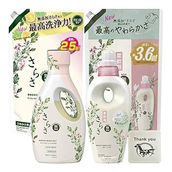 洗濯洗剤 16. Amazon | さらさ 洗濯洗剤 ジェル 洗剤 本体 670g + 詰め替え