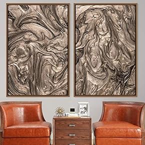 signwin 2 Piece Framed Canvas Wall Art Organic...