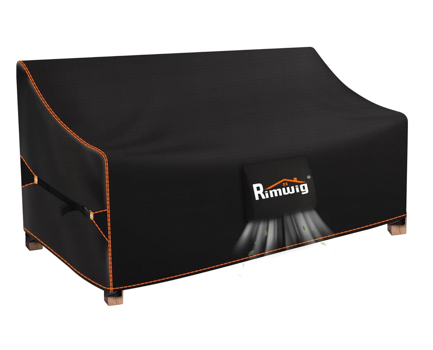Rimwig Outdoor Sofa Covers Waterproof 3-Seater outdoor couch cover 420D Heavy Duty Patio Sofa Covers with rainproof windproof 79Wx37Dx35H inches Patio Loveseat Cover — image 1