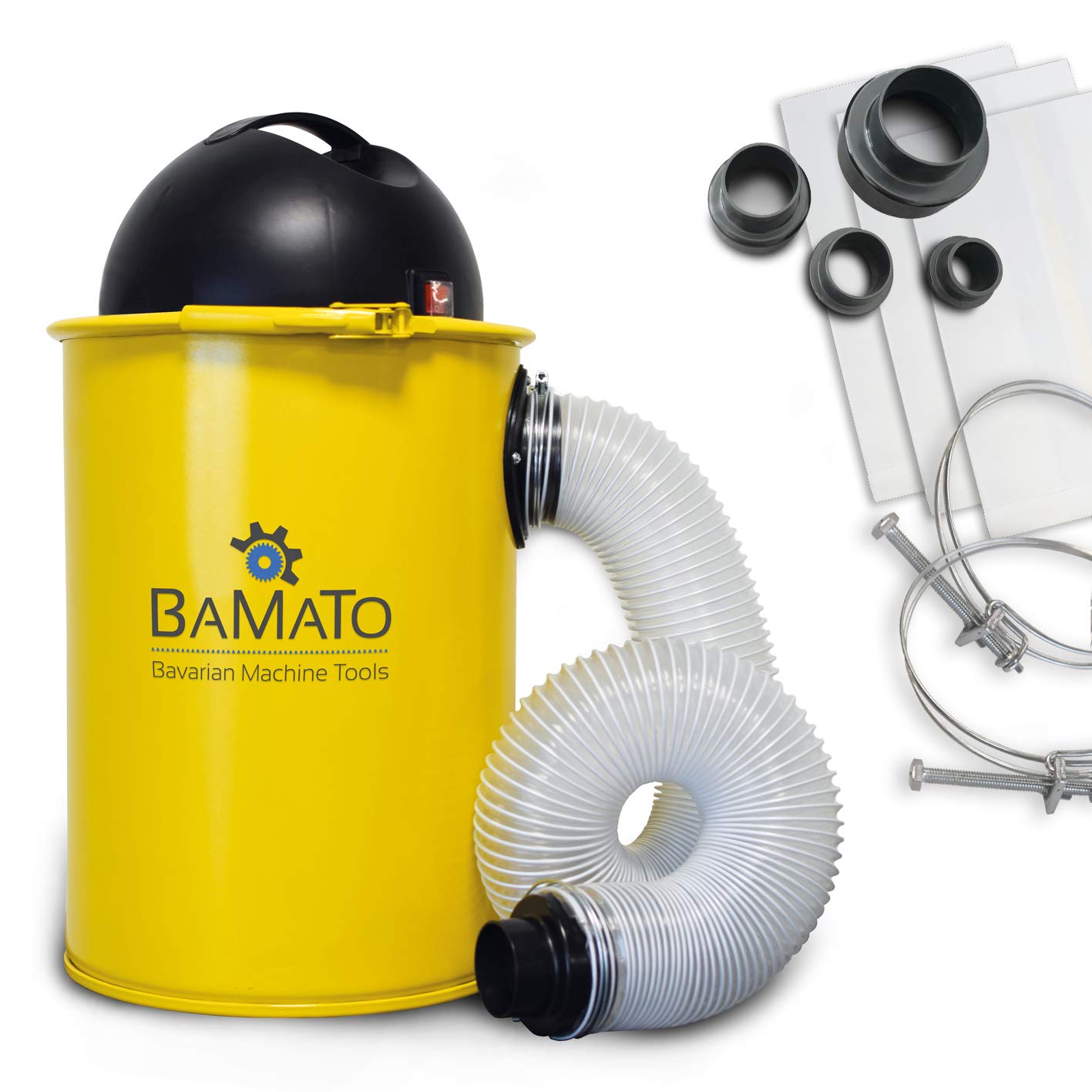BAMATO Absauganlage AB-1500CF Mit Feinstaubfilter Und Adapter Set  400V Bamato Absauganlage Ab 1500cf Mit Feinstaubfilter Und Adapter Set 400v Ab 150 6 6405e595dcac8