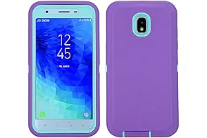 Annymall Galaxy J7 2018 Case with Built-in Screen Protector, Heavy Duty Shockproof...