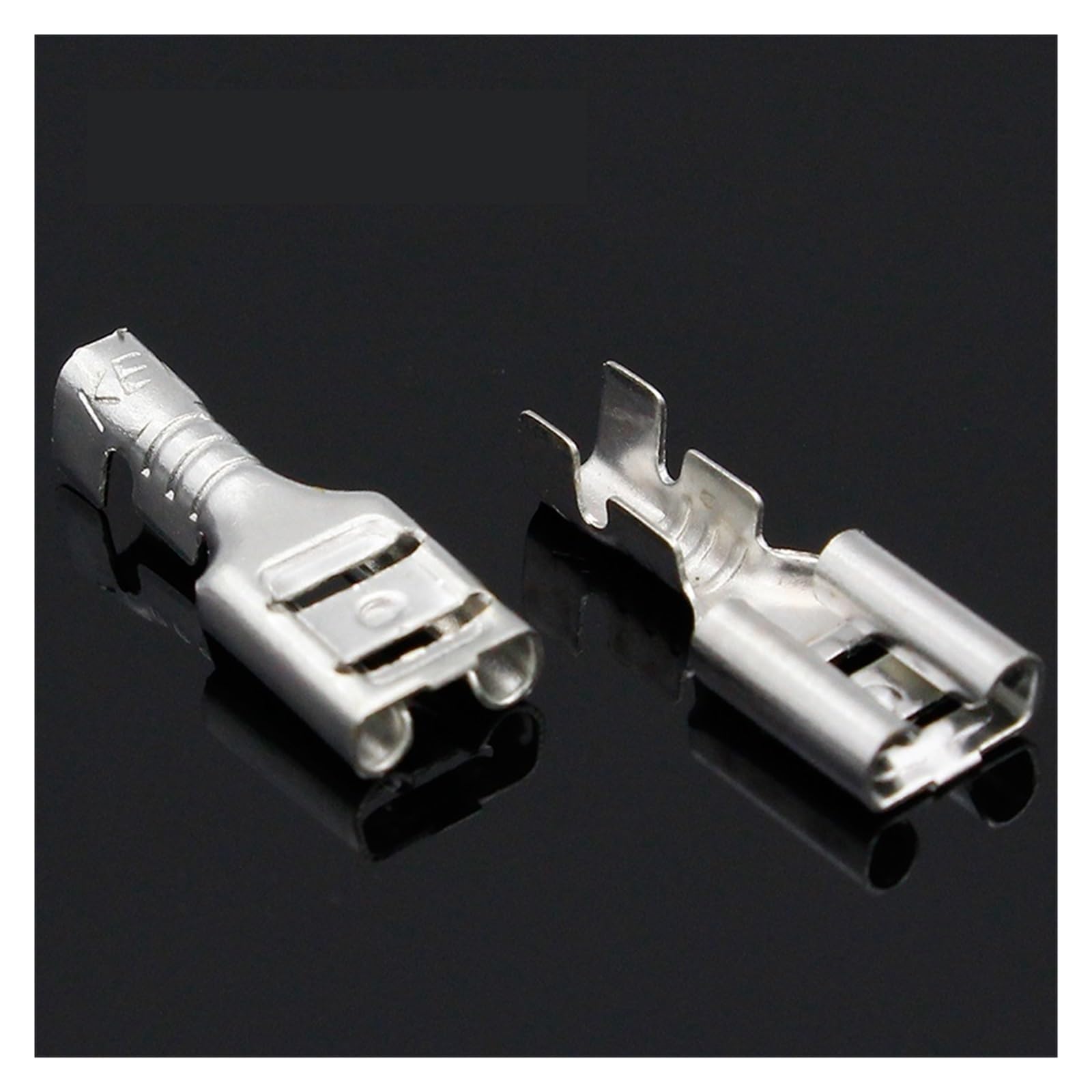 QMKADFQXF 6.3mm Crimp Terminal Female Spade Connector,100PCS