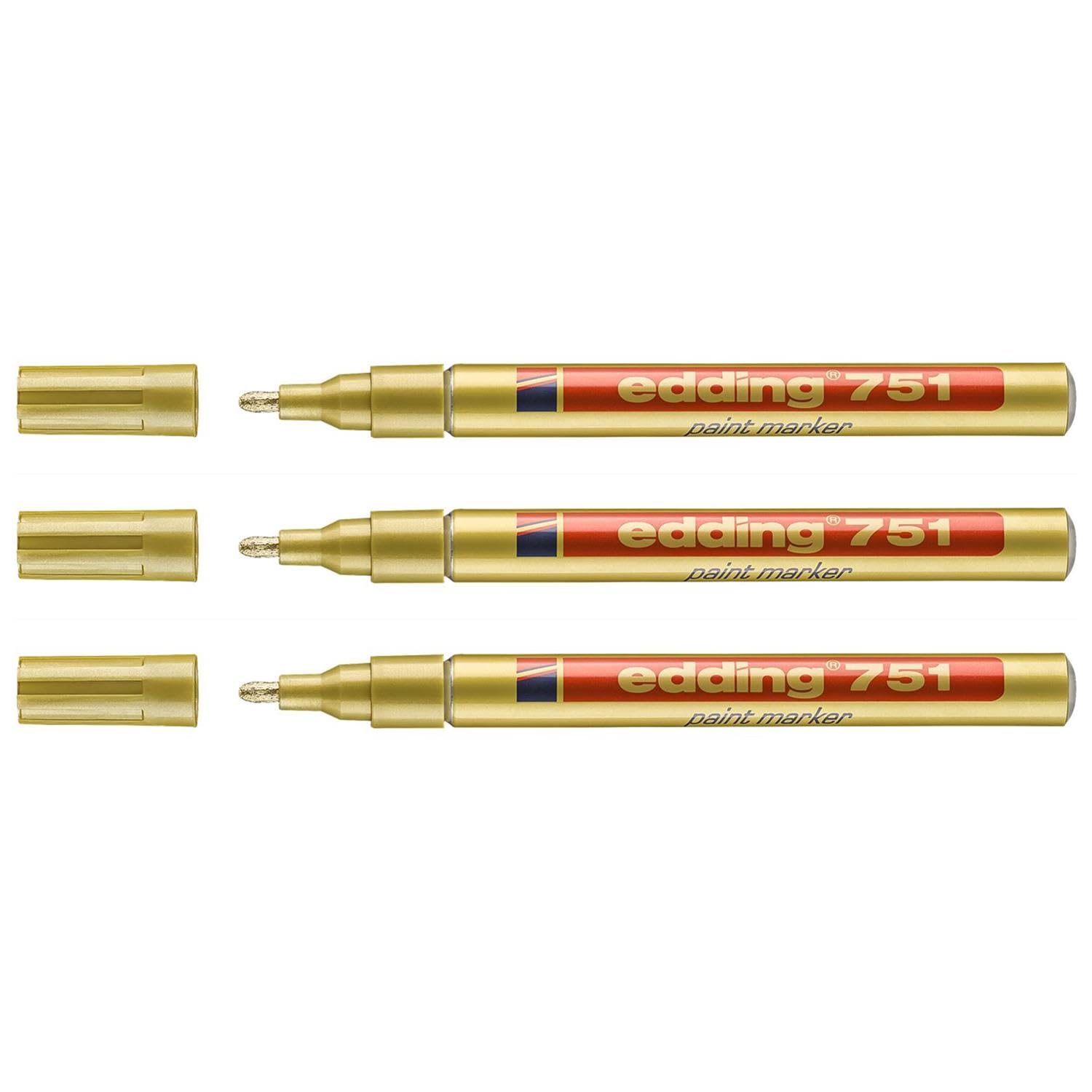 Edding Set of 3 Paint Markers 751 Gold 1-2 mm