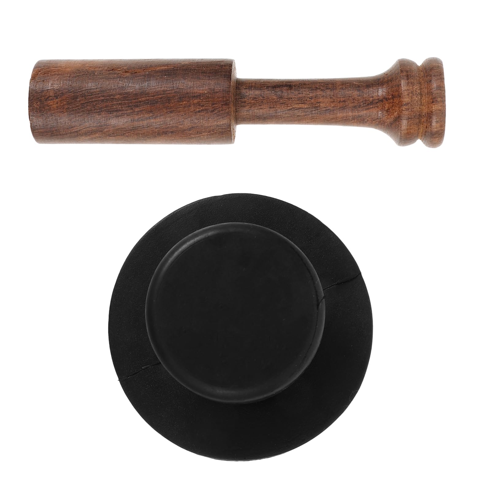 Wakauto Rubber Mallet for Sound Bowl Peach Wood Strong Suction Lift Handle Lightweight Durable