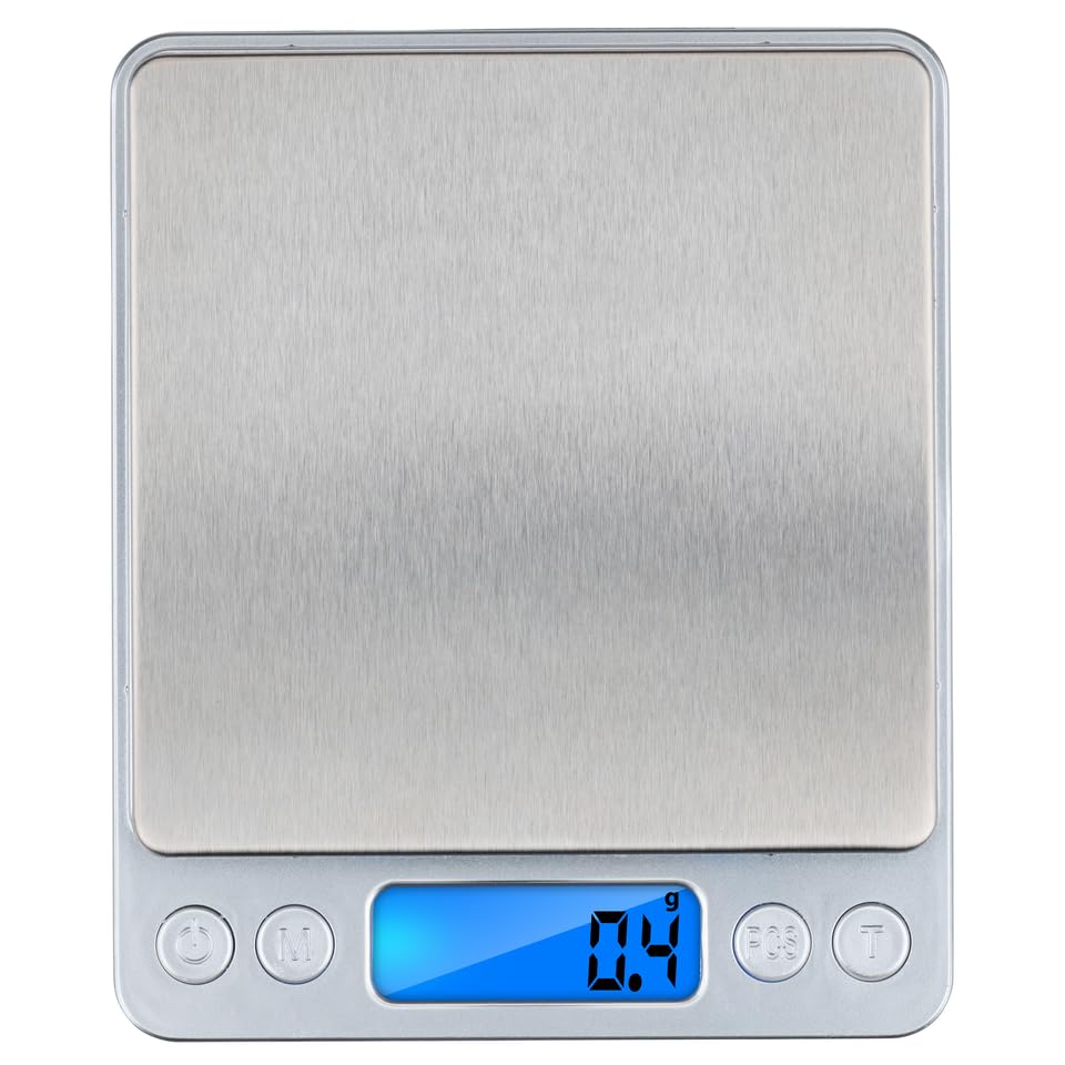 alpina Digital Precision Scale displaying 0.4g