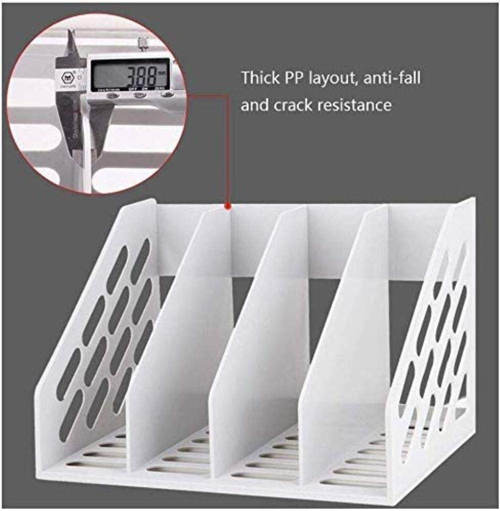 Scaffale per Documenti, Libri per Famiglie Forniture per Scrivania da Ufficio Portadocumenti a Tre Fusti Vassoio Multistrato Cesto Portaoetti Scaffale Dati,Nero