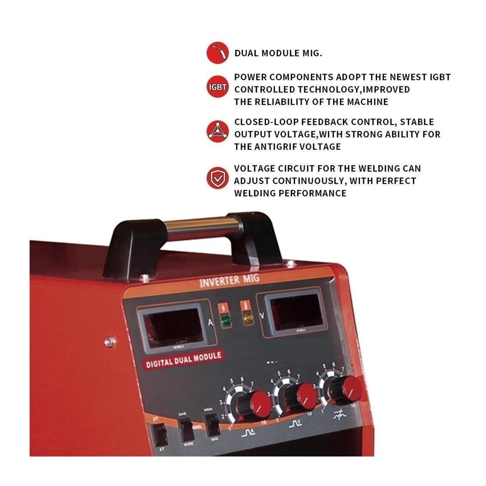 Cortadora de Plasma, Máquina De Soldadura MIG Inversor 500A Módulo Dual Gas Blindado Acero Fabricación Metal Reparación Automotriz