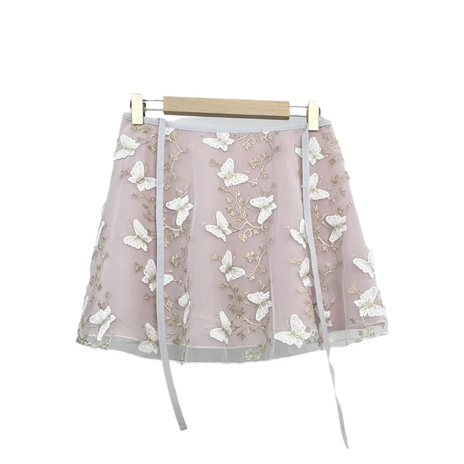 Falda de Ballet for Mujer Encaje Bordada con Mariposa 3D