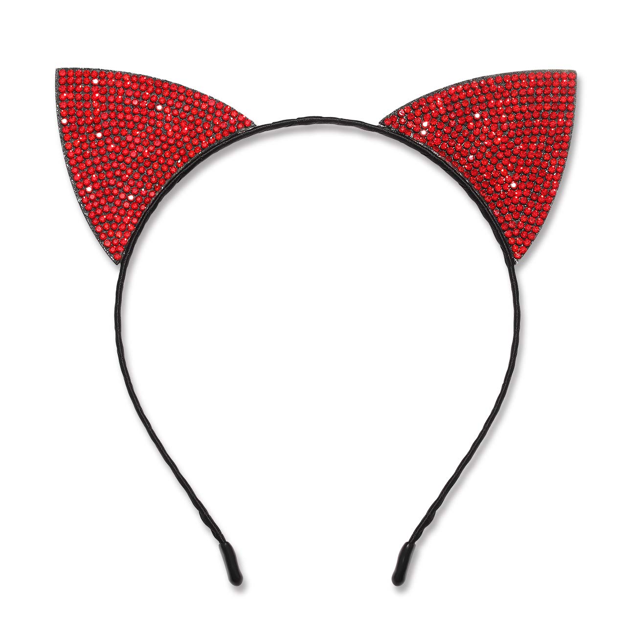 ZITULRY Halloween Headbands for Women Rhinestone Devil Horns Headband Crystal Cat Ears Headband Hairwear for Girls