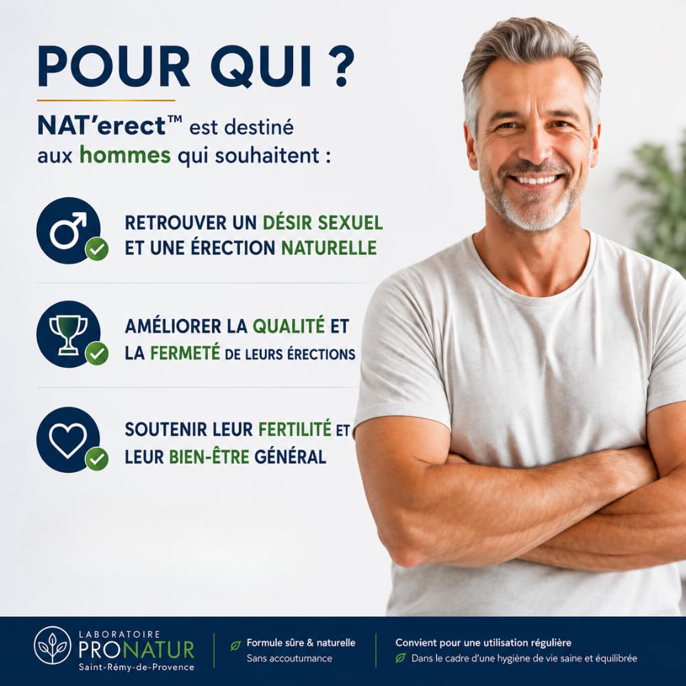 Flux Sanguin et Libido - Nat'Erect® L'ÉRECTION NATURELLE | Dosage ENOSTIM identique à l'étude Clinique